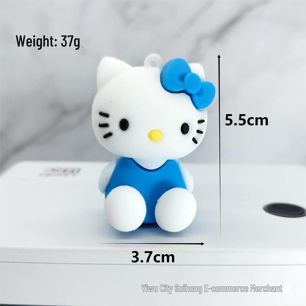 Cartoon KT Cat Keychain: Soft PVC Rubber Sanrio Bag Pendant DIY Accessory