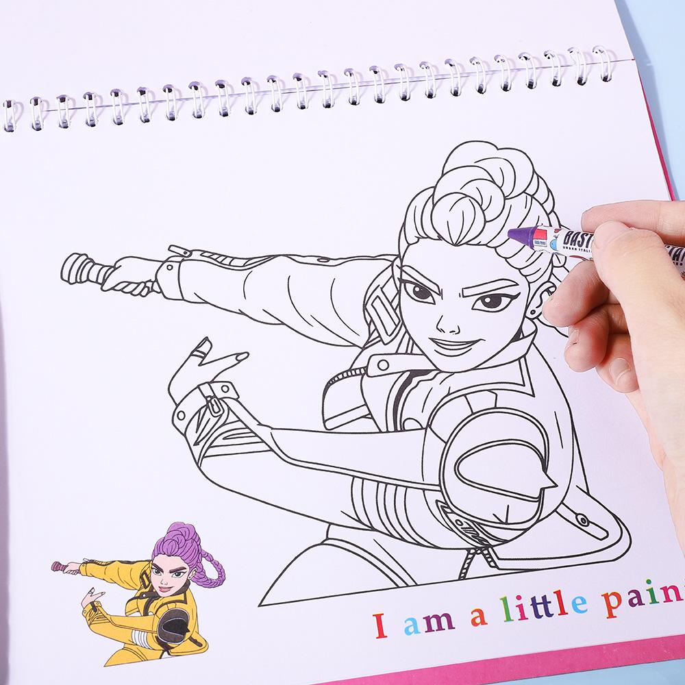 Libro da Disegno Diavolo Rumi Mira Zoey Copia DIY Immagine Libro da Colorare Interessante Per Bambine Bambini Giocattoli di Compleanno Regali di Natale