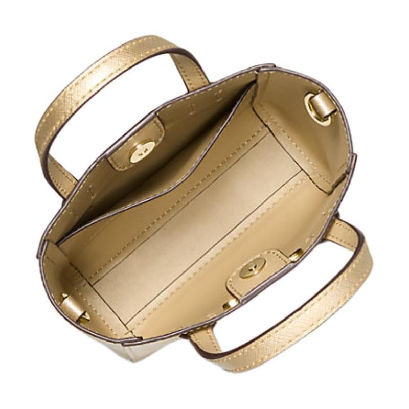 MICHAEL KORS Vincent Adjustable Shoulder Strap Coated Canvas Tote Bag Tote Bag Shopping Bag Shoulder Crossbody Handbag Mini Women's Gold