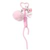 Plush Pompoms Keychain Heart Keying Pendant Car Key Chain Hanging Ornaments Rope Keyholders Bag Charm Decorations