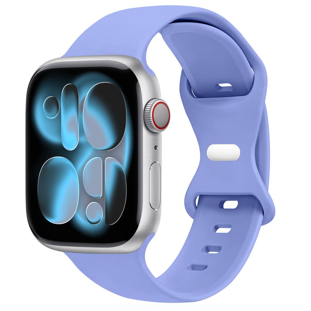 Sport Silicone Strap For Apple Watch Bands 40mm 44mm 46mm 45mm 41mm 49 42mm Correa Bracelet iWatch series 10 11 9 8 7 ultra 3 SE