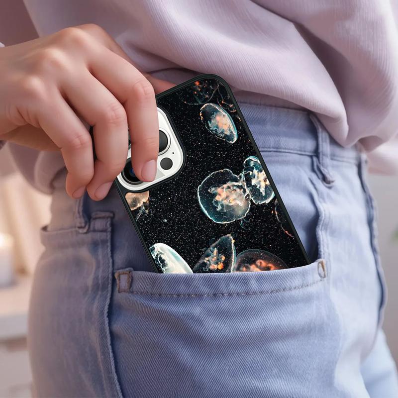 Jellyfish Phone Case For iPhone 17 Air 15 16e 14 13 Pro Max Coque 12 11 Pro Max PLUS cover