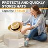 Large Capacity Outdoor Foldable Hat Box Denim Hat Storage Bag Unisex Hat Storage Rack