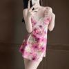 Women's Spring Summer Sexy Pajamas Ice Silk Pajamas Suspender Shorts Thin Loungewear Live