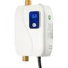 3000W Mini Electric Tankless Water Heater for Under Sink - Instant Hot Water with LCD Display for Kitchen Washing, 110V US Plug (White)