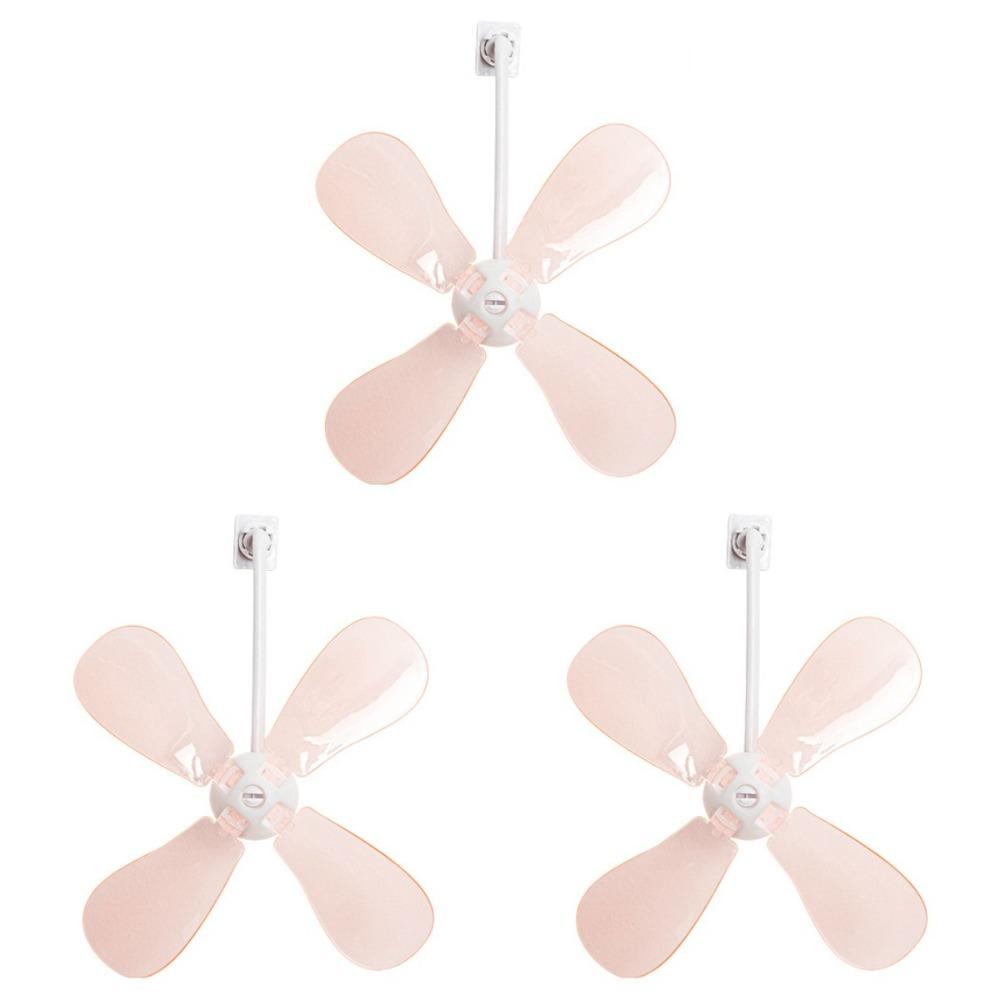 

3Pcs Windmill Shaped Conditioning Guide Fan Wall Mounted Air Conditioner Windshield Library рожевий