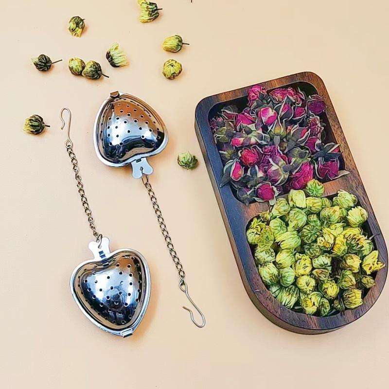 Stainless Steel Tea Infuser & Strainer Set with Love Handle