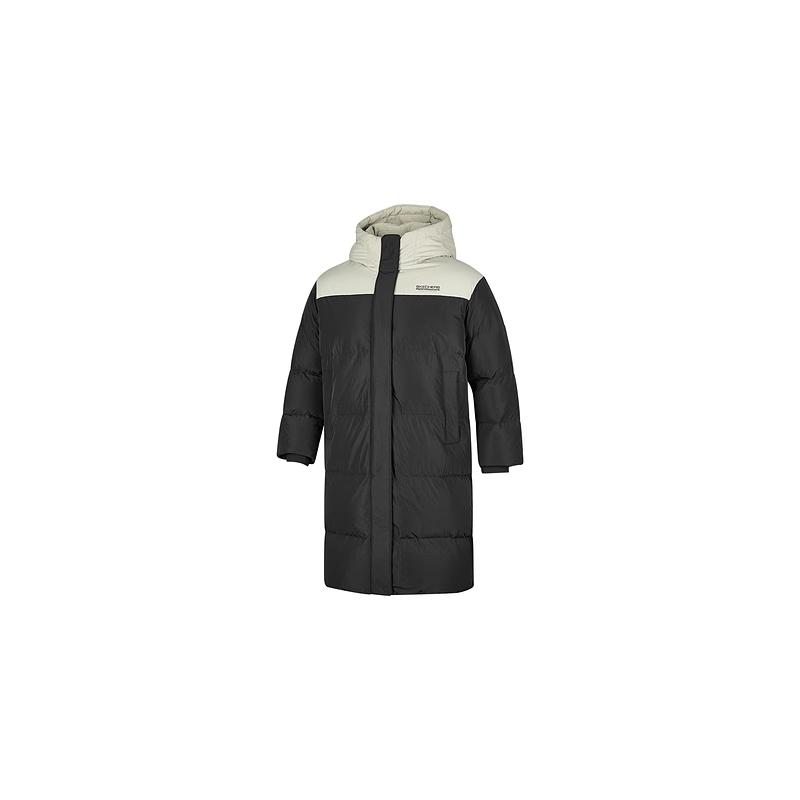 Skechers Sports Lifestyle Series Casual Comfortable Soft Hooded Down Jacket Women outerwear Carbon-Black P424W165-0018 L