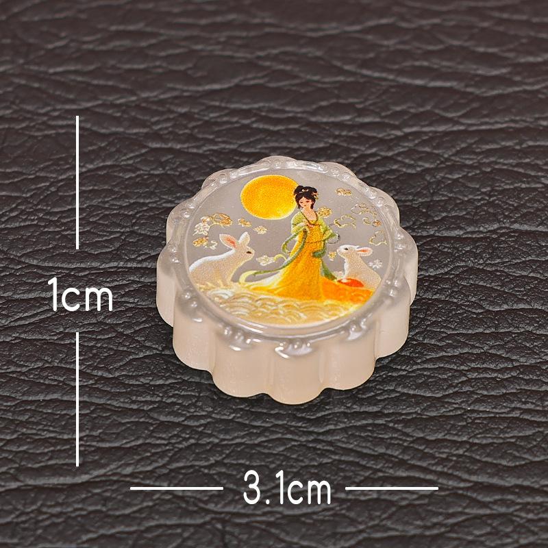 Mid-Autumn Festival Micro-landscape Simulation Creative Mooncakes, Chang 'e Rabbit Home Car Resin Craft Decorative Ornaments