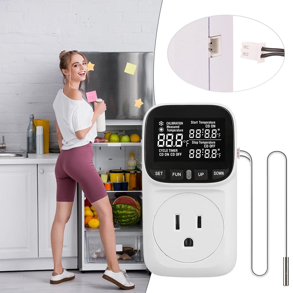 Digital Display Smart Thermostat Fish Tank Touch Screen Regulation Socket Temperature For Pet A C2A2