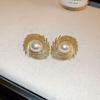 Women's Earrings Trendy Golden Square Small Stud Earrings Lovely Geometry Jewelry Ear Accessories Bijoux Femmes