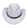 Western Cowboy Top Hat Spring And Autumn New Jazz Hat Big Brim Pentagram Belt Accessories Felt Hat Men And Women