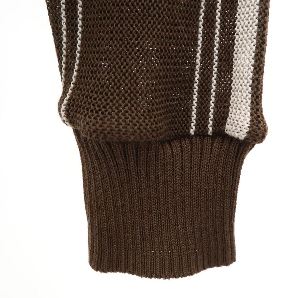 Needles made in Japan Striped Pattern Long sleeve V neck knit cardigan M Men's Used