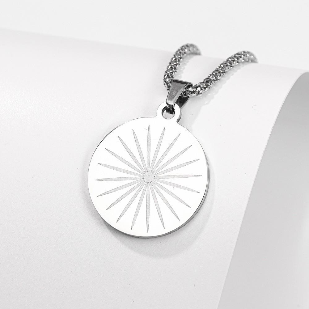 Simple Sun Necklace Retro Korean Necklace Gift for Girls