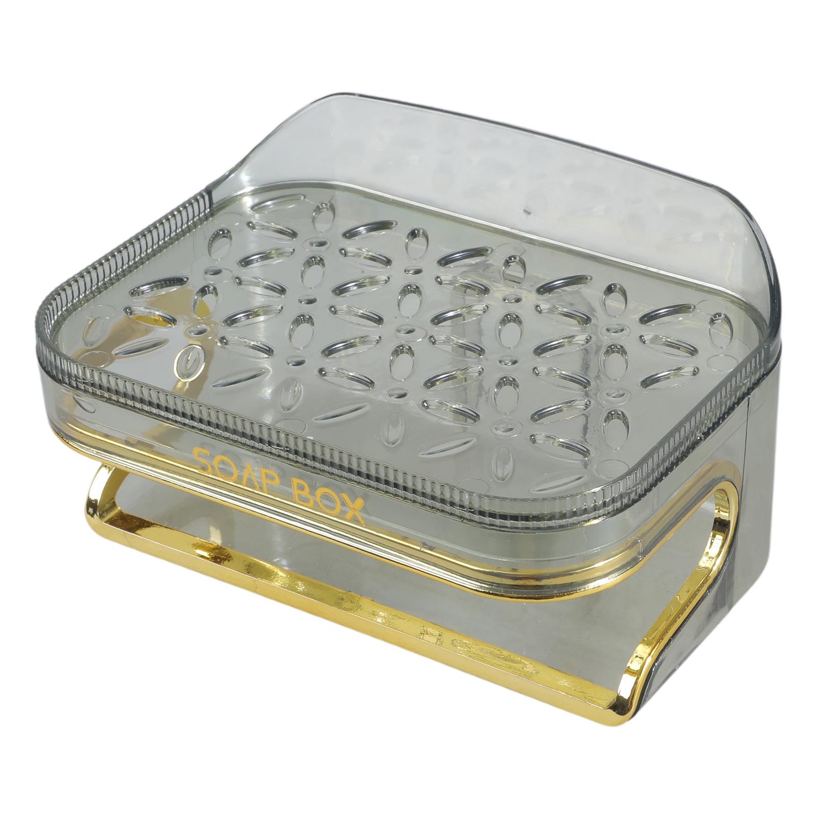 Мыльница без сверления настенная двухслойная держатель для мыла и губки для мытья посуды аксессуары для ванной комнаты самоклеящаяся