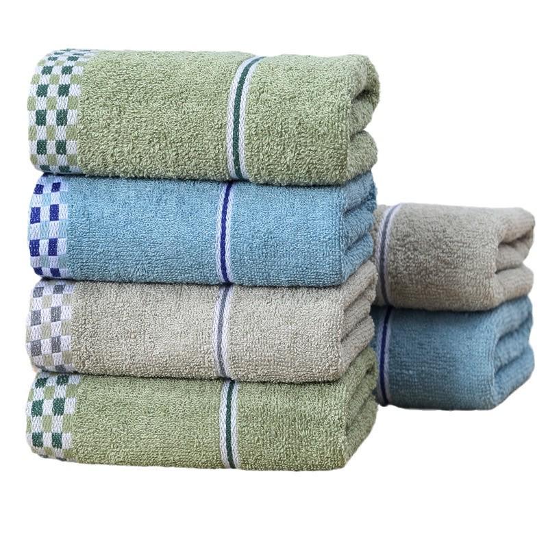 Embroidered Soft Cotton Face Towel - Thick, Absorbent, and Quick-Drying
