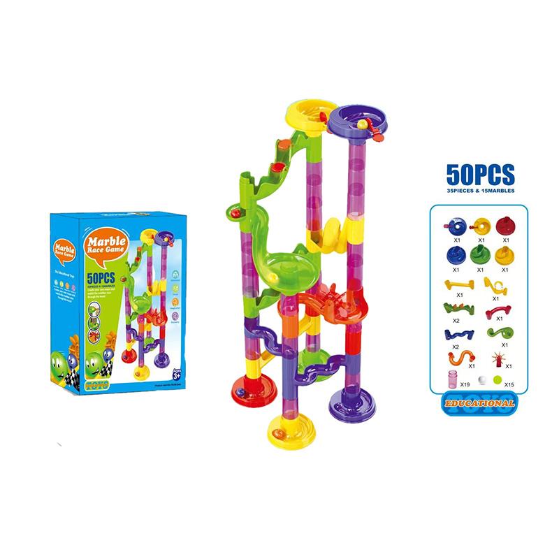 

Orbital ball maze building blocks set, 3D pipe DIY assembly maze track ball building blocks, random colors, gift