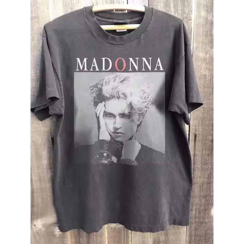 Madonna Retro T-shirt Men's T-shirt Summer New Product Suitable for Both Men and Women