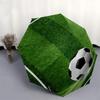 1 Stück Automatischer Faltregenschirm mit Fußball-Design, Tragbares Dreifach-Falt-Design, 8-Rippen-Eisenrahmen, Outdoor, Ideales Geschenk für Fans, Reisende, Täglichen Gebrauch