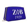 Zeta Phi Beta 1920 Print Leather Makeup Bag Women Large Travel Toiletry Pouch Cosmetic Bags Portable Storage Bag Gifts