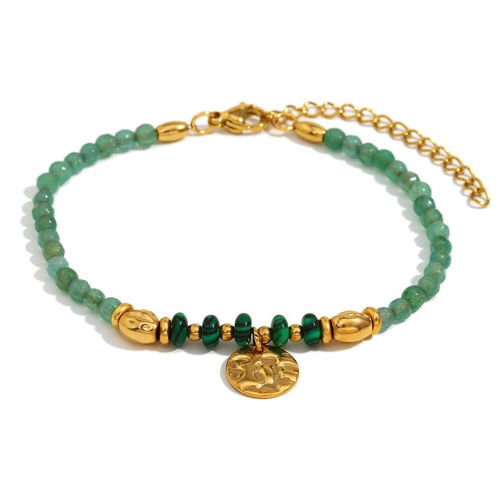 European & American Fashion Temperament 18K Gold-Plated Stainless Steel Fruit Beaded Personalized Women's Bracelet