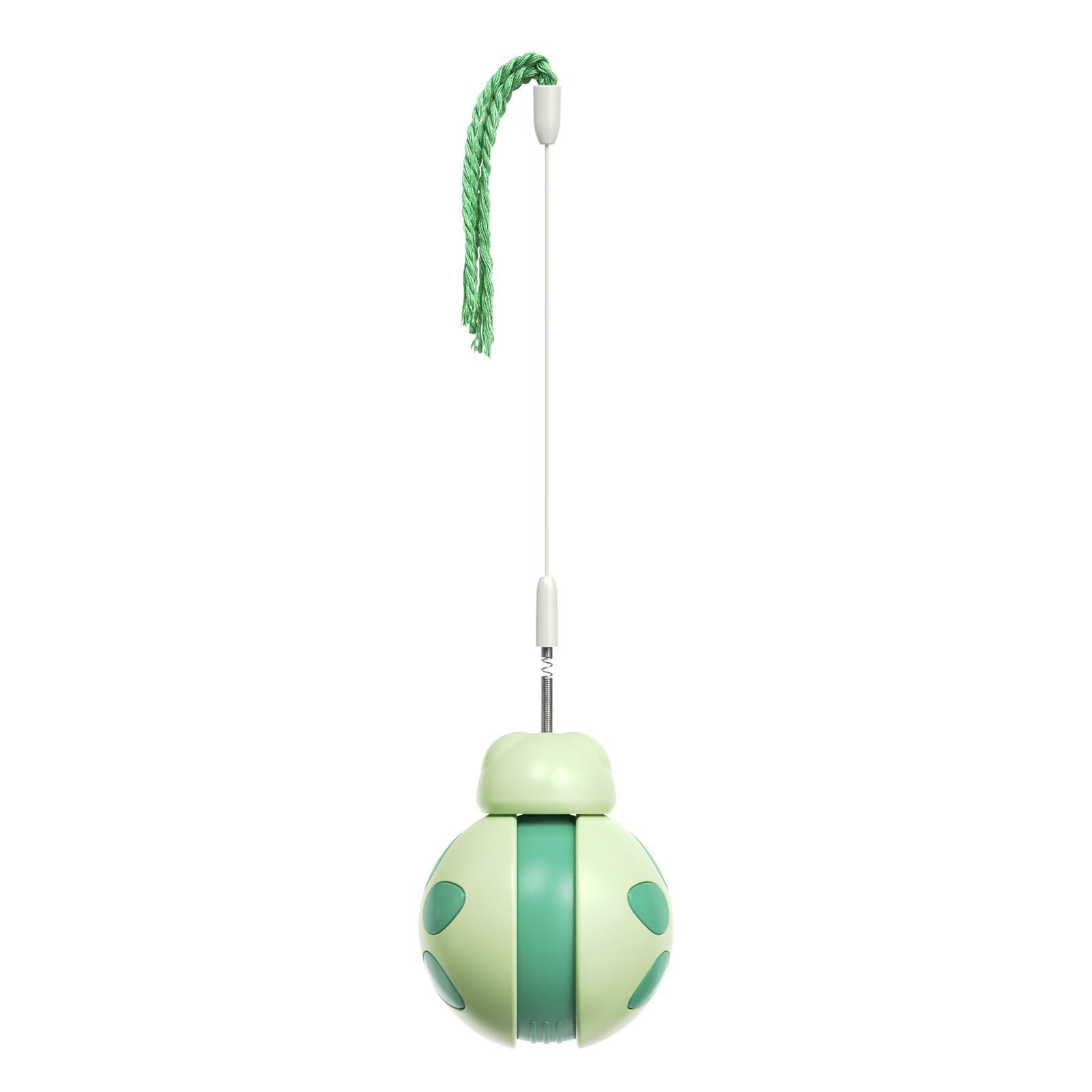 Interactive Cat Toy with Food Dispenser Tumbler Teaser Wand High-Bounce Cat Training Puzzle Toy Stress Relief for Indoor Cats