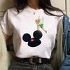 Mickey Ear Hat Ariel The Little Mermaid Print T-shirts Casual Streetwear Vintage Harajuku Princess Print T Shirt 90s Girls