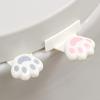 Toilet Seat Lifter Tool Cat Paw Design Handle Hygienic Lid Opening Non-Touch Bathroom Accessory In Brown Or White