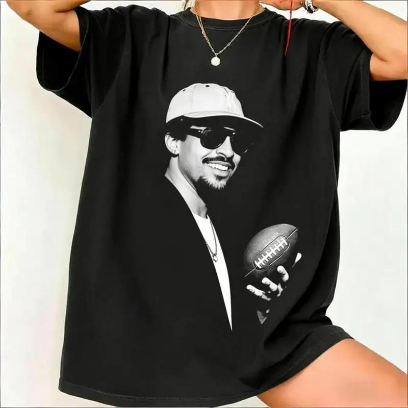 

Bad Bunny Super Bowl Rugby graphic 100cotton unisex shirt 2026 Summer New Oneck Unisexs Y2k retro Short Sleeve Tshirt fan gift 4XL
