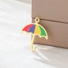 5 Pcs Colorful Umbrella Charms Enamel Stainless Steel Pendants for Necklace Bracelets Charm DIY Jewelry Making Gifts Handmade