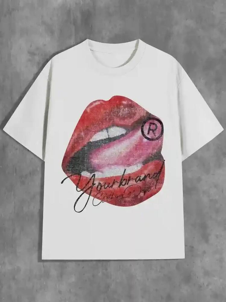 

Футболка с принтом Красные Губы и Язык Размеры S-4XL Унисекс S