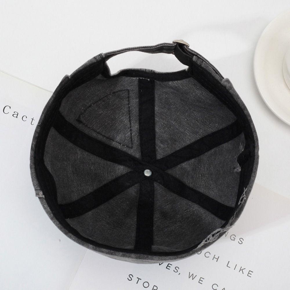 Casual Retro Brimless Hat Vintage Adjustable Melon Docker Cap Rolled Cuff Hip Hop Skullcap Summer Spring
