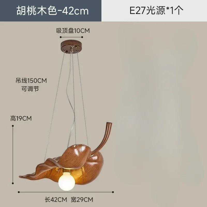 W2557 Zen inspired retro leaf restaurant chandelier with personalized creativity Wabi Sabi style homestay tea room lighting fixt