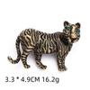 Retro Brošňa Tiger a Leopard - Kreatívny Zliatinový Odznak na Ozdobu Košele