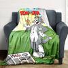 1pc Tom and Jerry Flannel Blanket Soft Warm Throw for Home, Office, Travel, All-Season Cozy Bedding Gift L1438