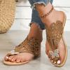 Fashion Women's Luxury Butterfly Rhinestone Slippers Summer New Fashion Casual Hollowed Flip Flops Female Soft Flat Shoes Beach Slides