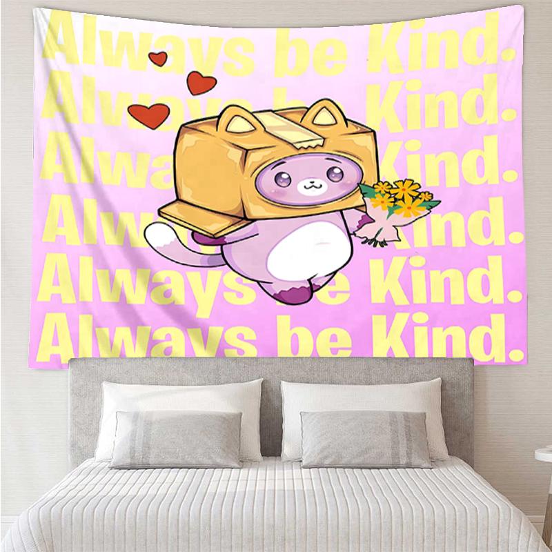 LankyBox Print Tapestry, Backdrop, Easy Setup, Ideal for Bedroom, Office & Living Room, with Aesthetic Wall Hanging Decor.