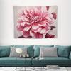 1pc Vibrant Pink Dahlia Tapestry, Suitable for Bedrooms and Living Rooms, Made of Polyester and Machine Washable.