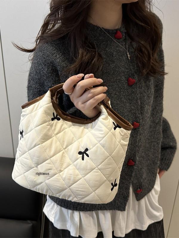 Koreaanse Ruit Herfst/Winter Handtas - High-End Geborduurde Kleine Tote