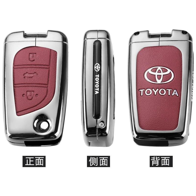 Custodia Copri Telecomando Chiave Auto in Metallo per Toyota Camry RAV4 Forturner Hilux Auris Corolla Avensis Verso Yaris Aygo Scion TC IM Guscio