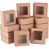 24pcs Kraft Paper Box Square BurlyWood 8x8x3cm