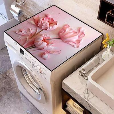 Tappetino 3D in Fango Diatomaceo con Motivo Floreale - Antipolvere, Impermeabile, Assorbente, Antiscivolo per Lavatrice o Comodino