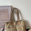 Stylish Canvas Shoulder Bag for Women, Multi-Pocket Tote with Adjustable Strap and Durable Design
