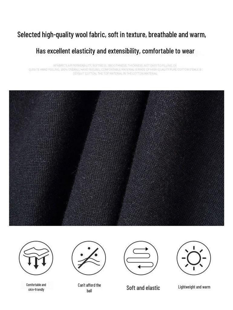 TB BROWIN High-Neck Sweater: Unisex Wool, Four-Bar, British Style
