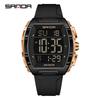 SANDA New 6286 Men's Electronic Watch Wine Barrel Shaped Multifunctional Waterproof LED Men's Electronic Watch