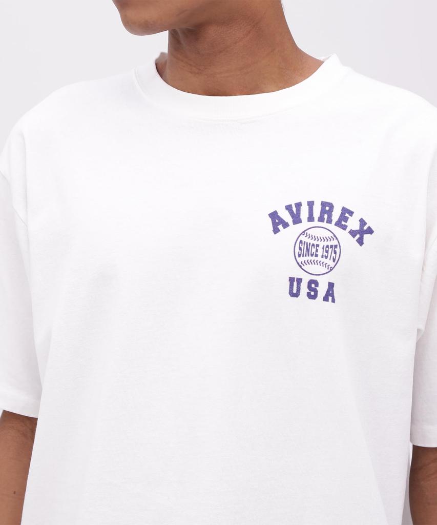 Avirex MLB TOKYO SERIES T-SHIRT, Men's Short Sleeve T-Shirt, Size L, 033, Off-White, 783-5134055