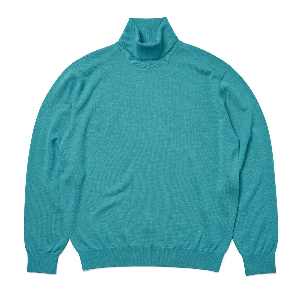 Berno [Casual] Turtle-Neck Knit Turquoise 2Xl
