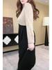 Luxury Lace Jacquard Long-Sleeve Dress for Middle-Aged Women - Autumn/Winter Collection