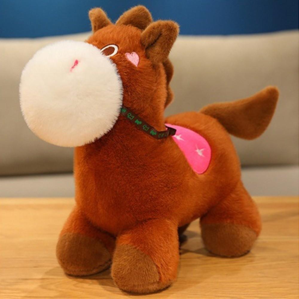 Mascot Dolls 2026 Horse Plush Doll Good Luck Zodiac Pony Figurine Year of Horse