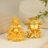 Golden Eight-Directional Wealth Chinese God Of Wealth Diy Desktop Carving Ornament  Versatile High-Value Decoration Gift